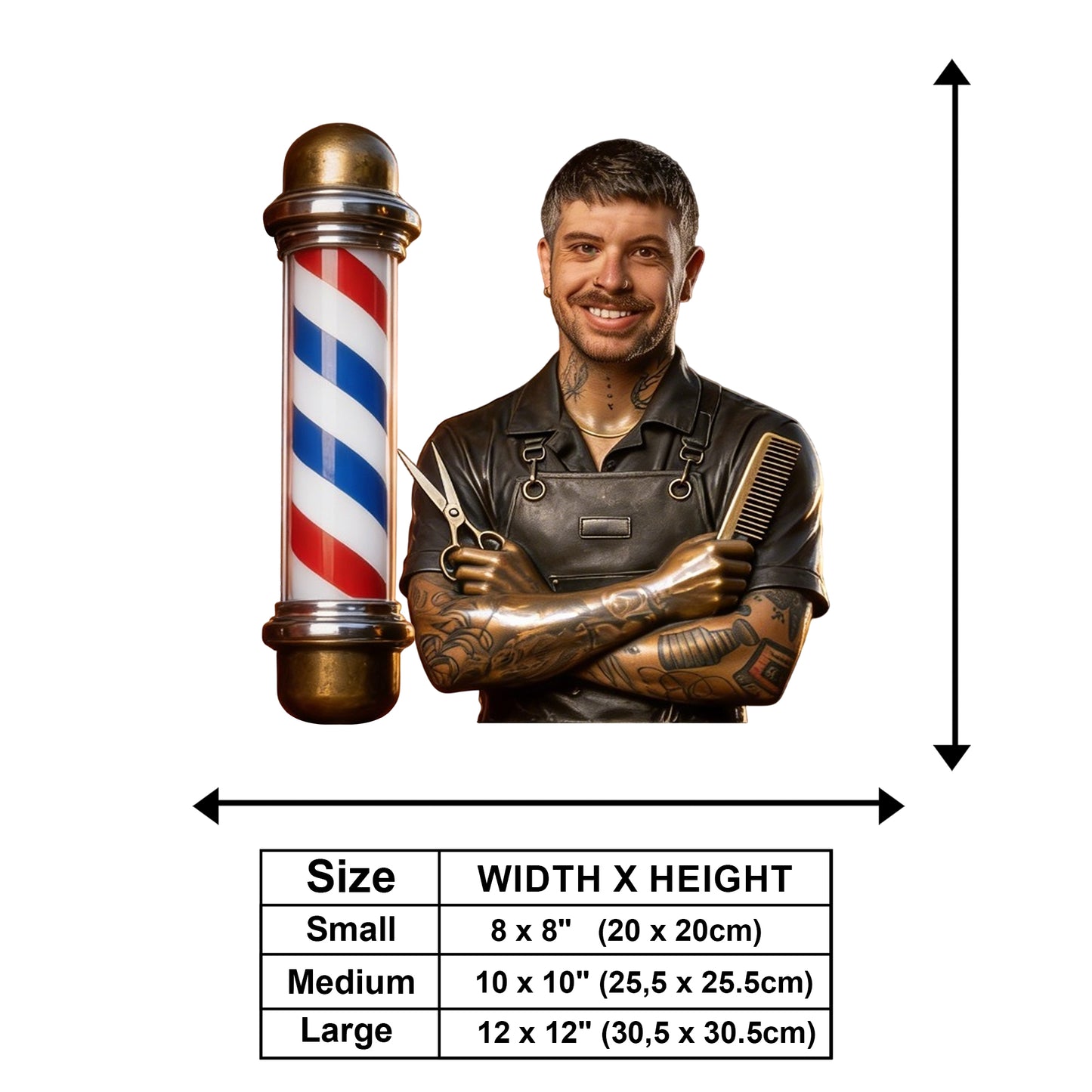 Das Signature Hair Studio Schild - Personalisierbares Friseurschild aus Holz