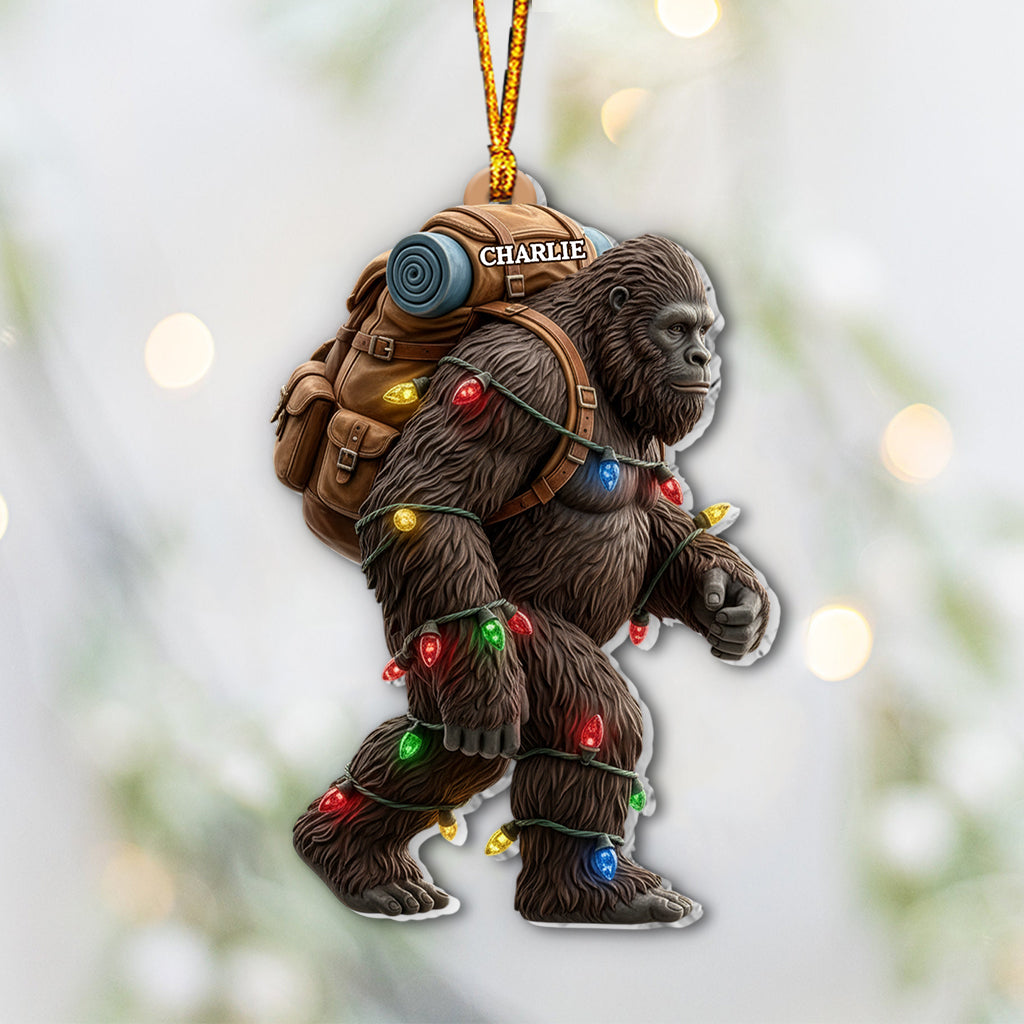 Esprit des fêtes Sasquatch - Ornement de randonnée personnalisé