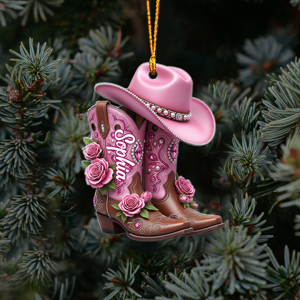 Bottes de cowgirl - Ornement de cowgirl personnalisé