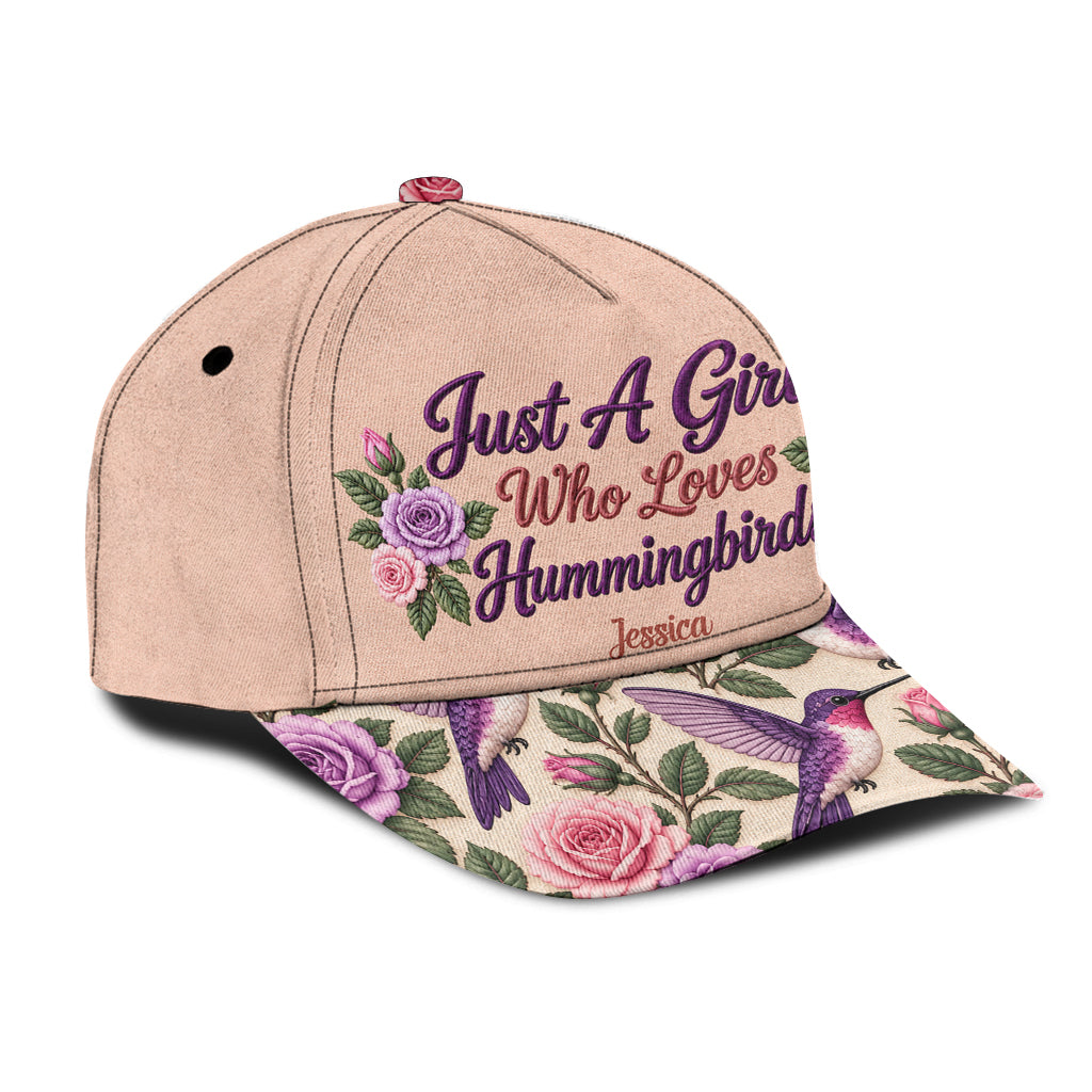 Just A Girl Who Loves Hummingbird - Personalized Hummingbird Classic Cap