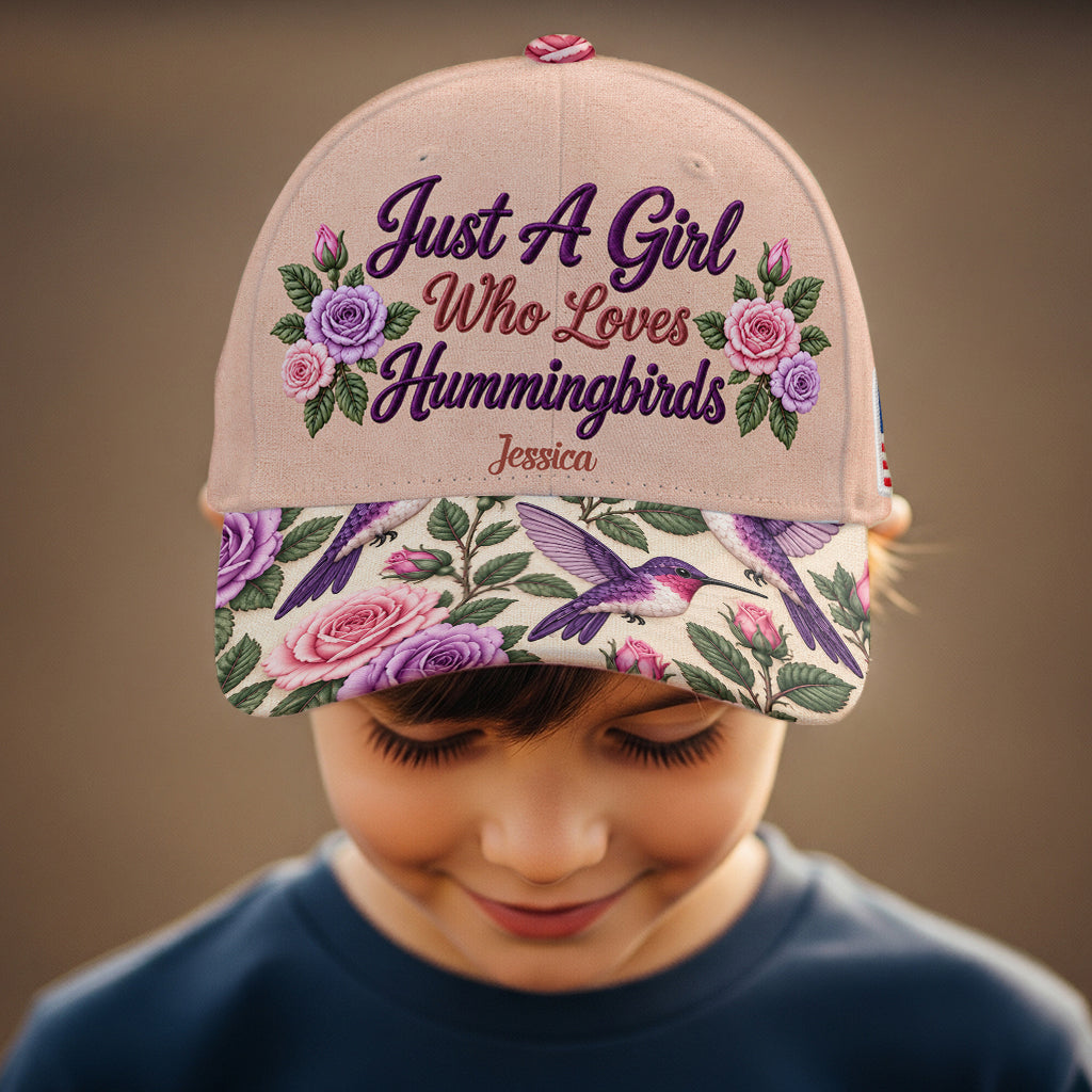 Just A Girl Who Loves Hummingbird - Personalized Hummingbird Classic Cap
