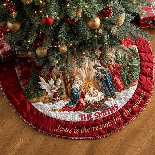 Jesus ist der Grund für Weihnachten – Personalisierter christlicher Weihnachtsbaumrock