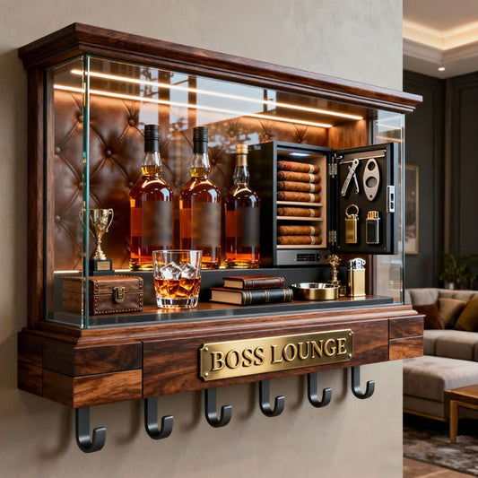 Zigarrenvitrine – Personalisierter Luxus-Hängeschrank in Sonderform