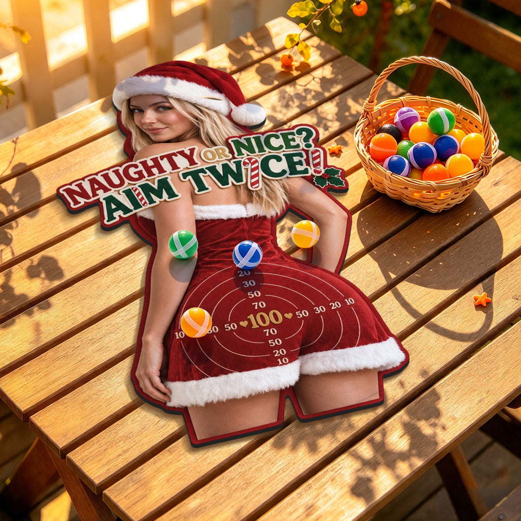 Jeu de Fléchettes Épicé de Noël - Ensemble de Tableau de Fléchettes Personnalisé pour Couples
