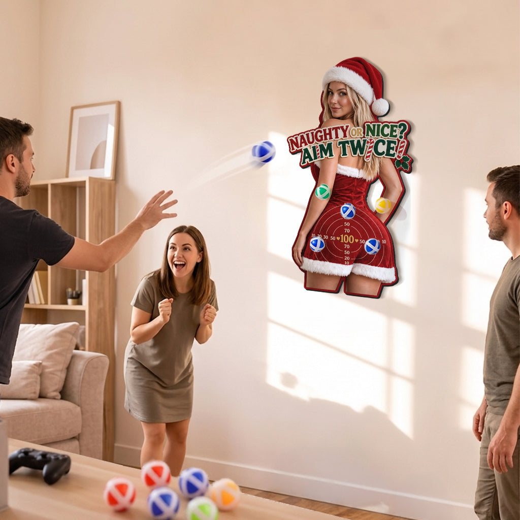 Jeu de Fléchettes Épicé de Noël - Ensemble de Tableau de Fléchettes Personnalisé pour Couples