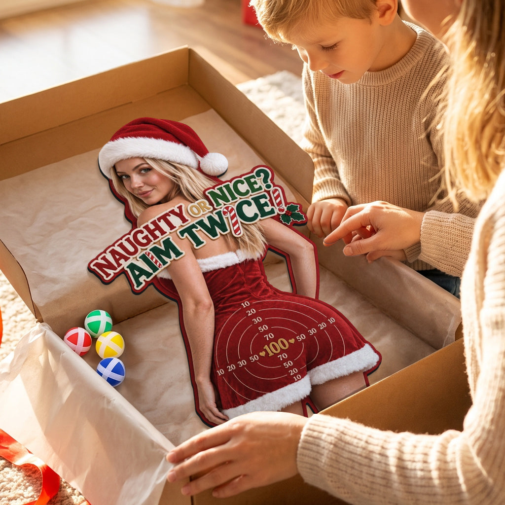 Jeu de Fléchettes Épicé de Noël - Ensemble de Tableau de Fléchettes Personnalisé pour Couples