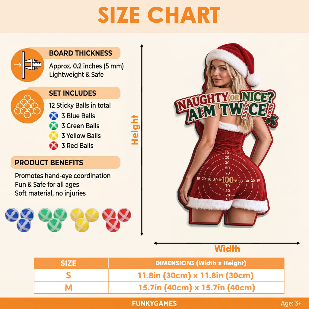 Jeu de Fléchettes Épicé de Noël - Ensemble de Tableau de Fléchettes Personnalisé pour Couples
