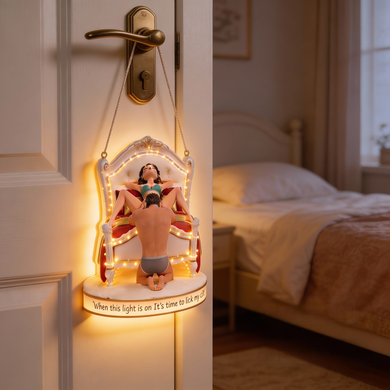 Naughty Couple - Personalized Couple LED Light Acrylic Sign