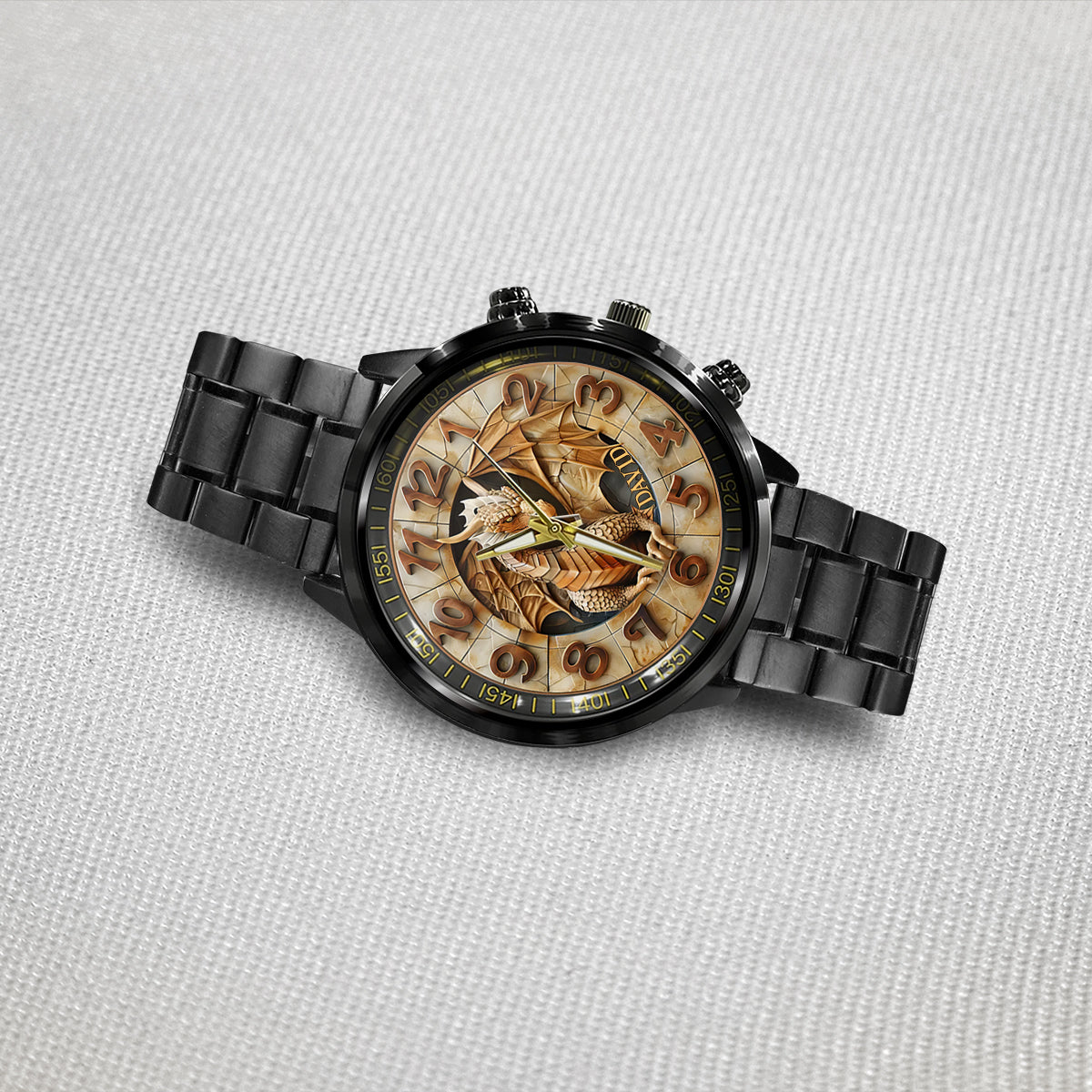 Mutiger Drache – Personalisierte Drachen-Handuhr