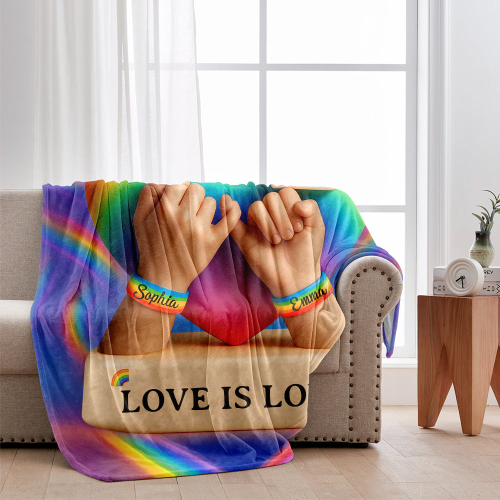 Liebe ist Liebe – Personalisierte LGBT-Unterstützungsdecke