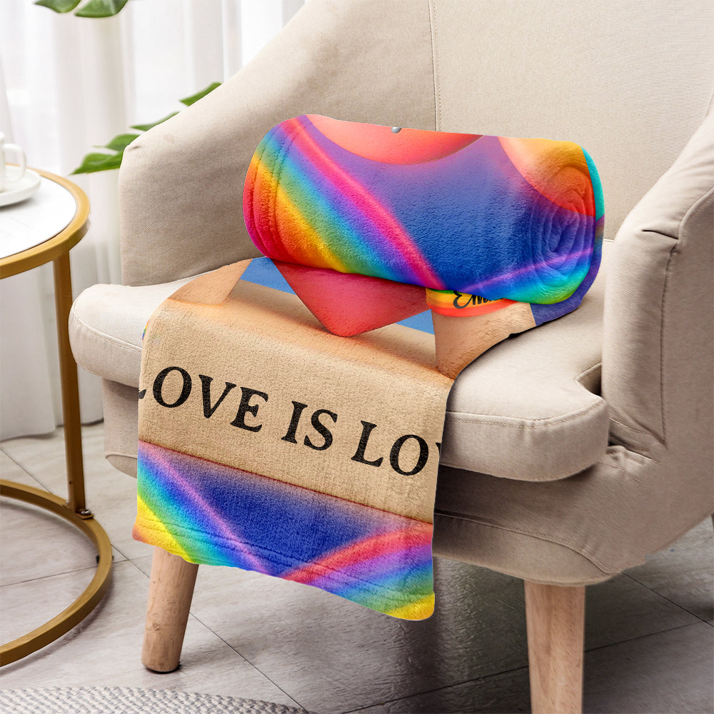 Liebe ist Liebe – Personalisierte LGBT-Unterstützungsdecke