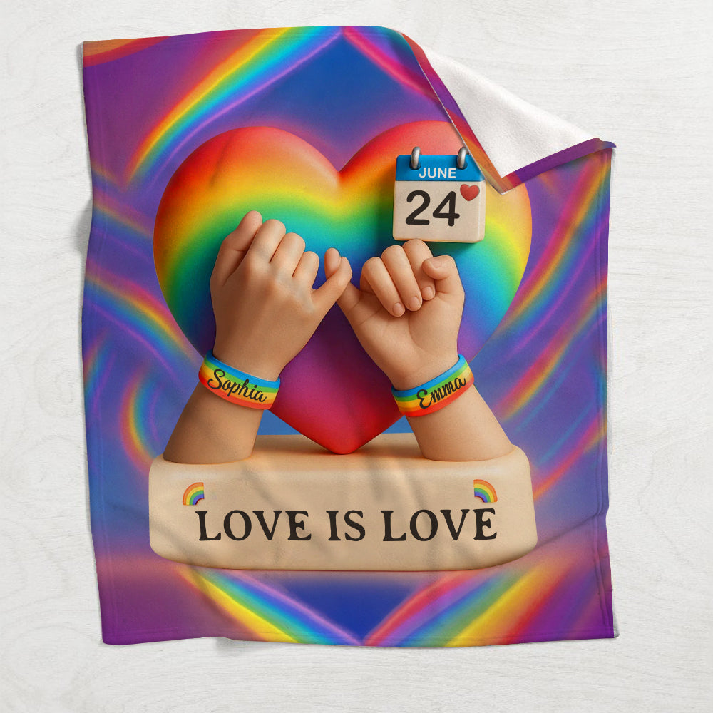Liebe ist Liebe – Personalisierte LGBT-Unterstützungsdecke