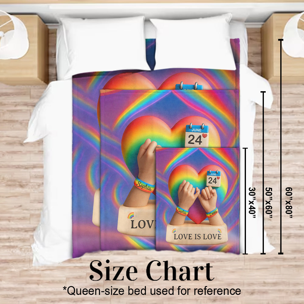 Liebe ist Liebe – Personalisierte LGBT-Unterstützungsdecke