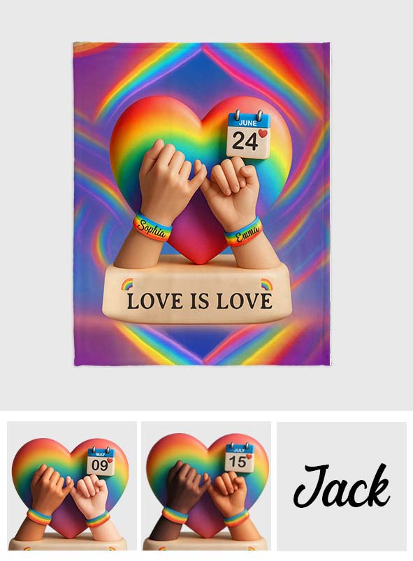 Liebe ist Liebe – Personalisierte LGBT-Unterstützungsdecke