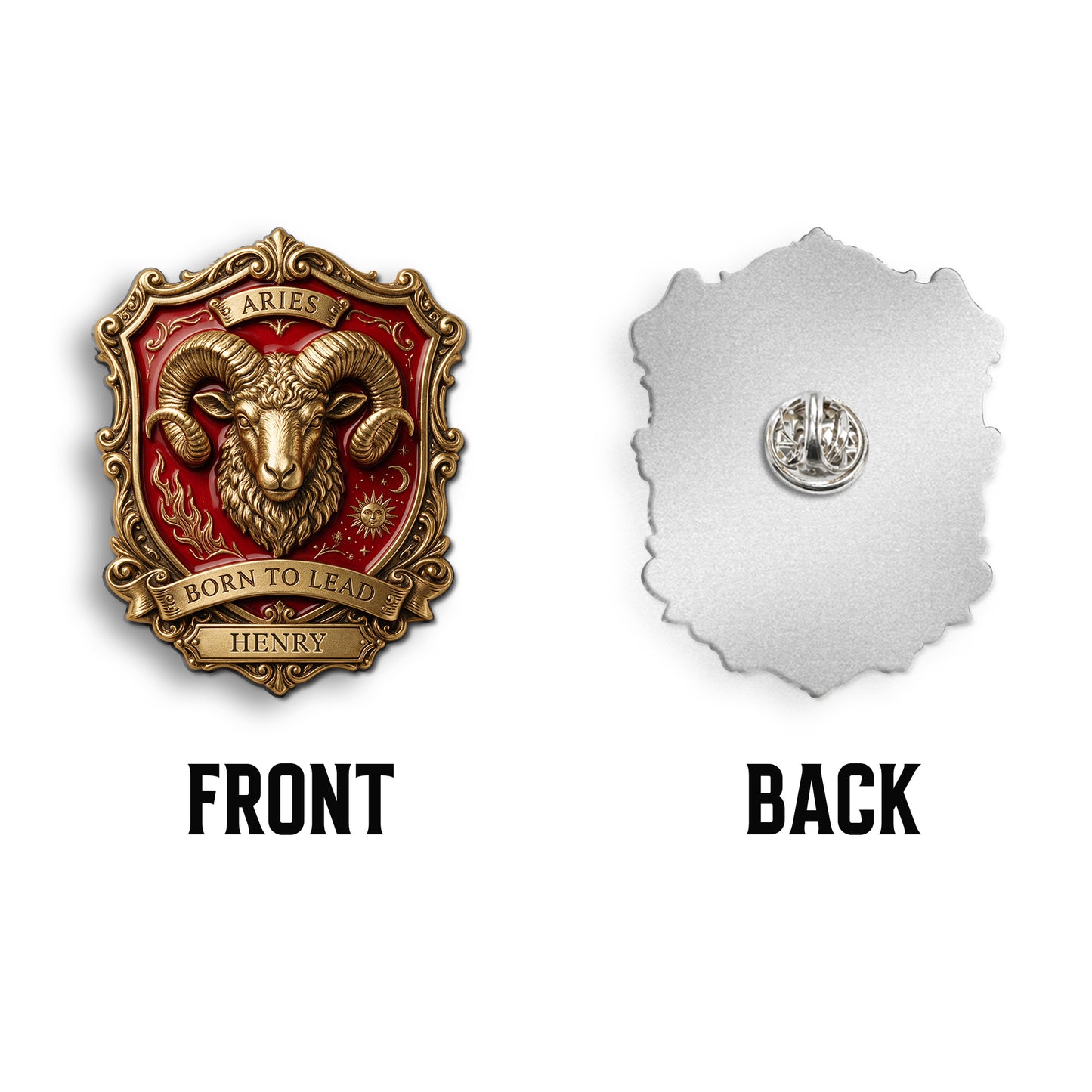 Broche de Luxe Signe Astrologique - Épinglette En Émail Personnalisée 3D