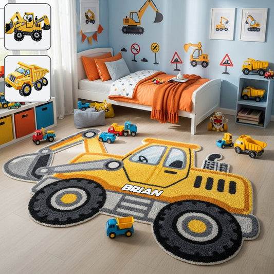 Super Contruction - Personalized Kid Shaped Doormat/ Rug
