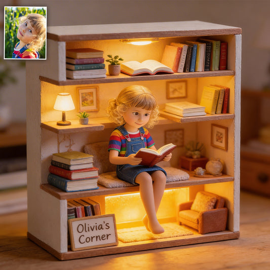 Liebe Lesen - Personalisierte Buch Acryl LED Nachtlicht