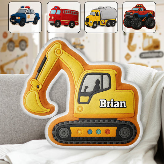 Niedliches Auto-Geschenk für Kinder – personalisiertes Kissen in Kinderform