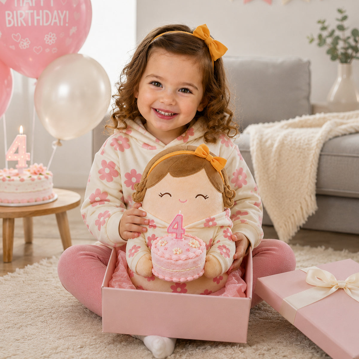 Birthday Figure - Personalized Birthday Premium Faux Fur Pillow
