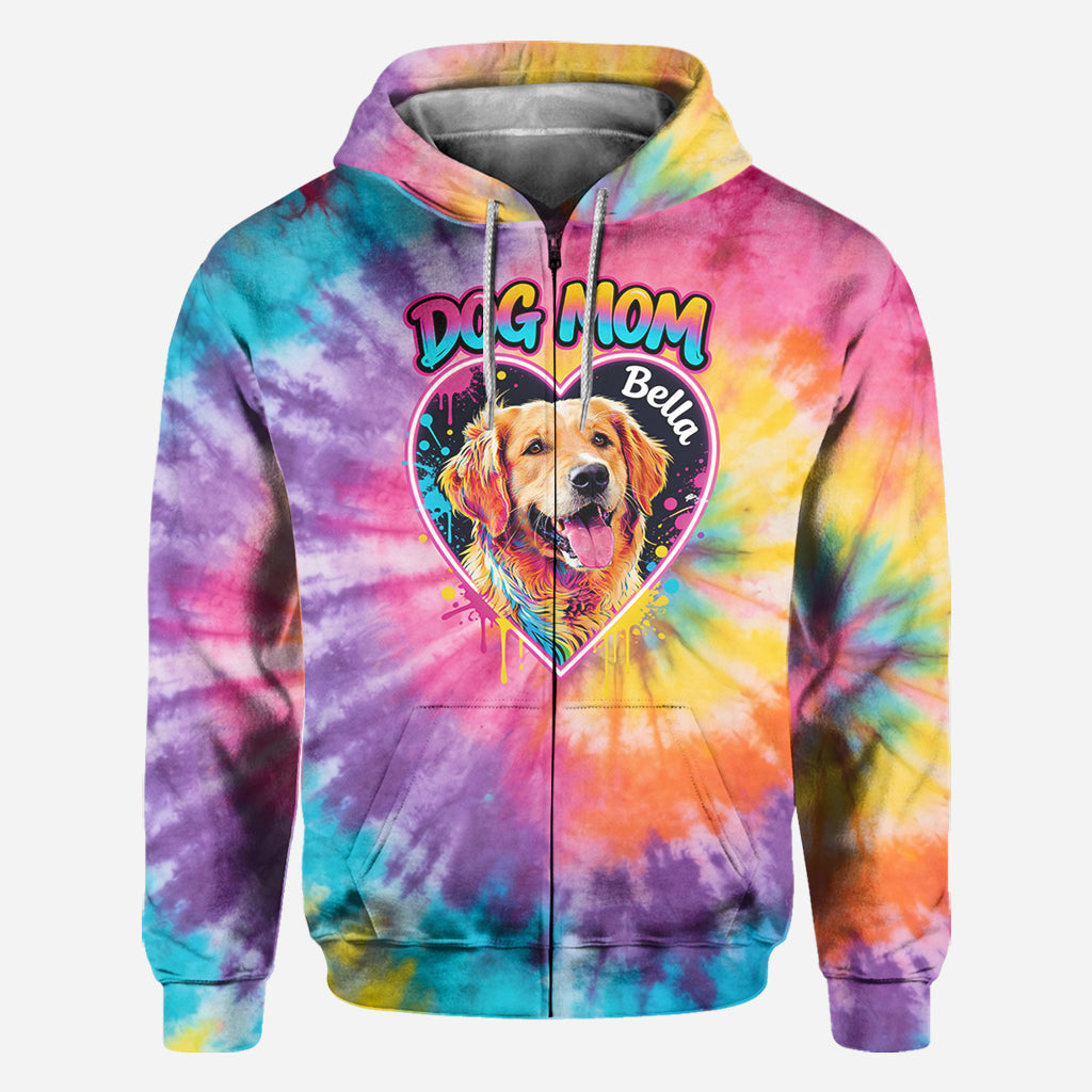 Personalisierte Batikshirt für Hundemama/Hundedaddy/Katzenmama - Individuelles Hundeshirt