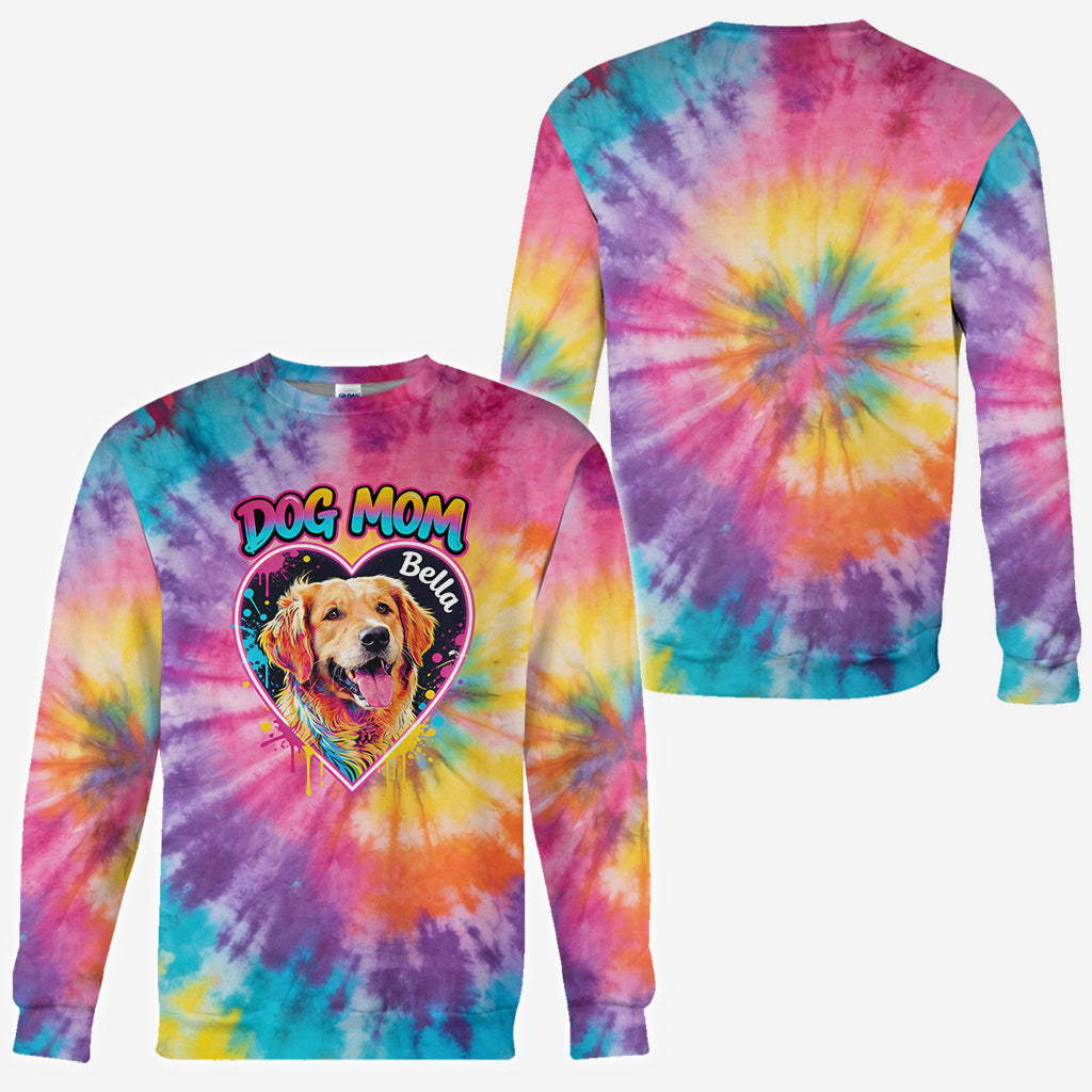 Personalisierte Batikshirt für Hundemama/Hundedaddy/Katzenmama - Individuelles Hundeshirt