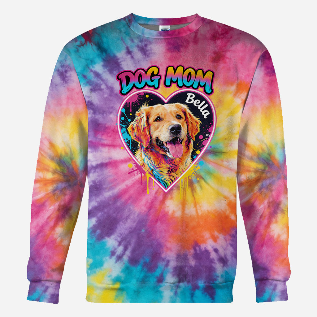 Personalisierte Batikshirt für Hundemama/Hundedaddy/Katzenmama - Individuelles Hundeshirt