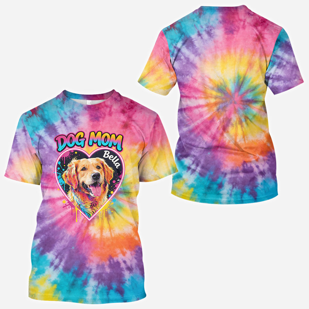 Personalisierte Batikshirt für Hundemama/Hundedaddy/Katzenmama - Individuelles Hundeshirt