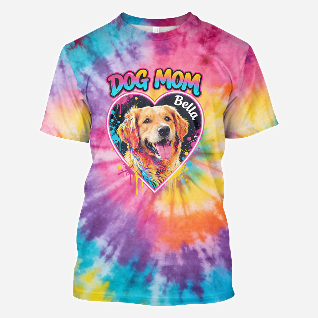 Personalisierte Batikshirt für Hundemama/Hundedaddy/Katzenmama - Individuelles Hundeshirt