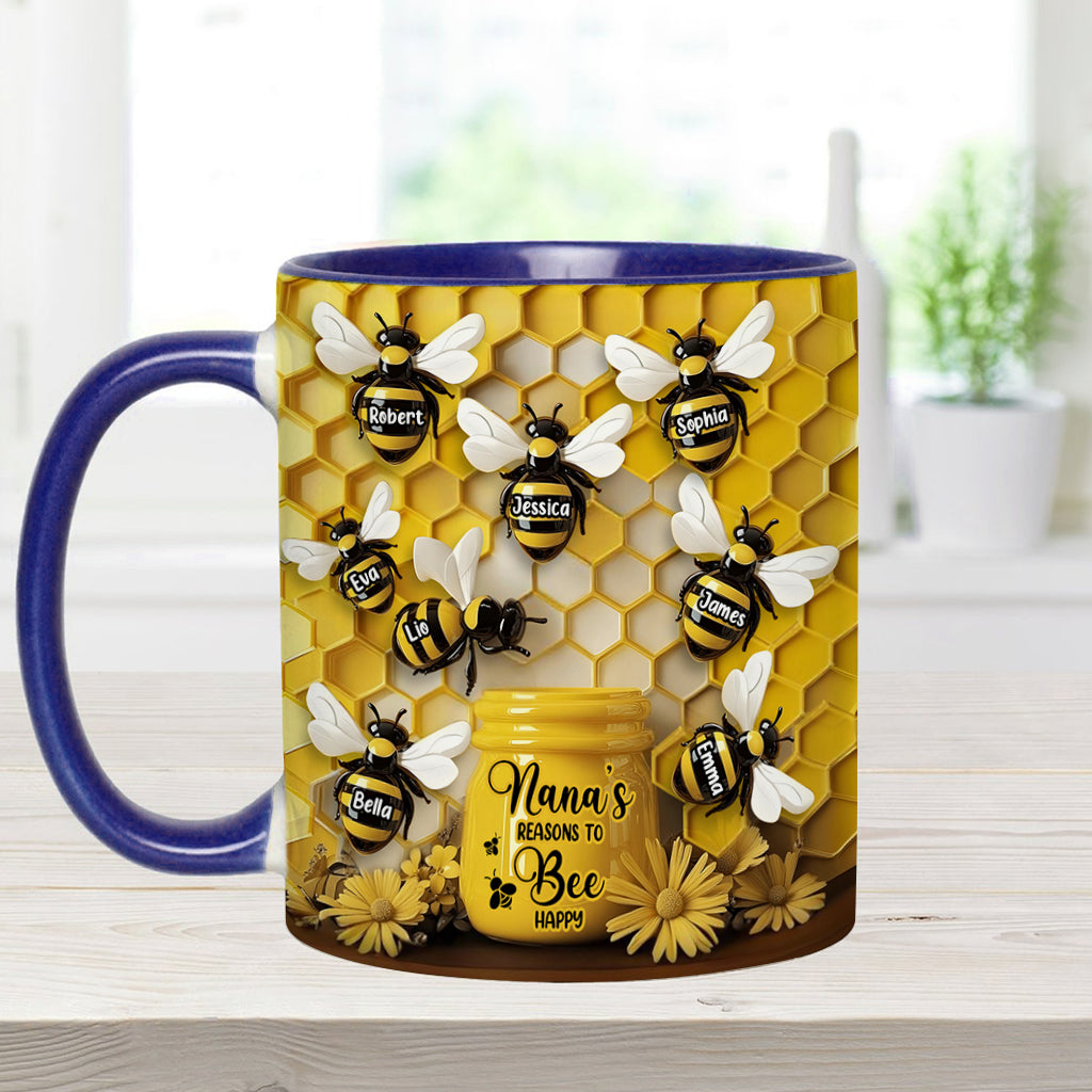 Reasons To Be Happy - Personalized Grandma Accent Mug