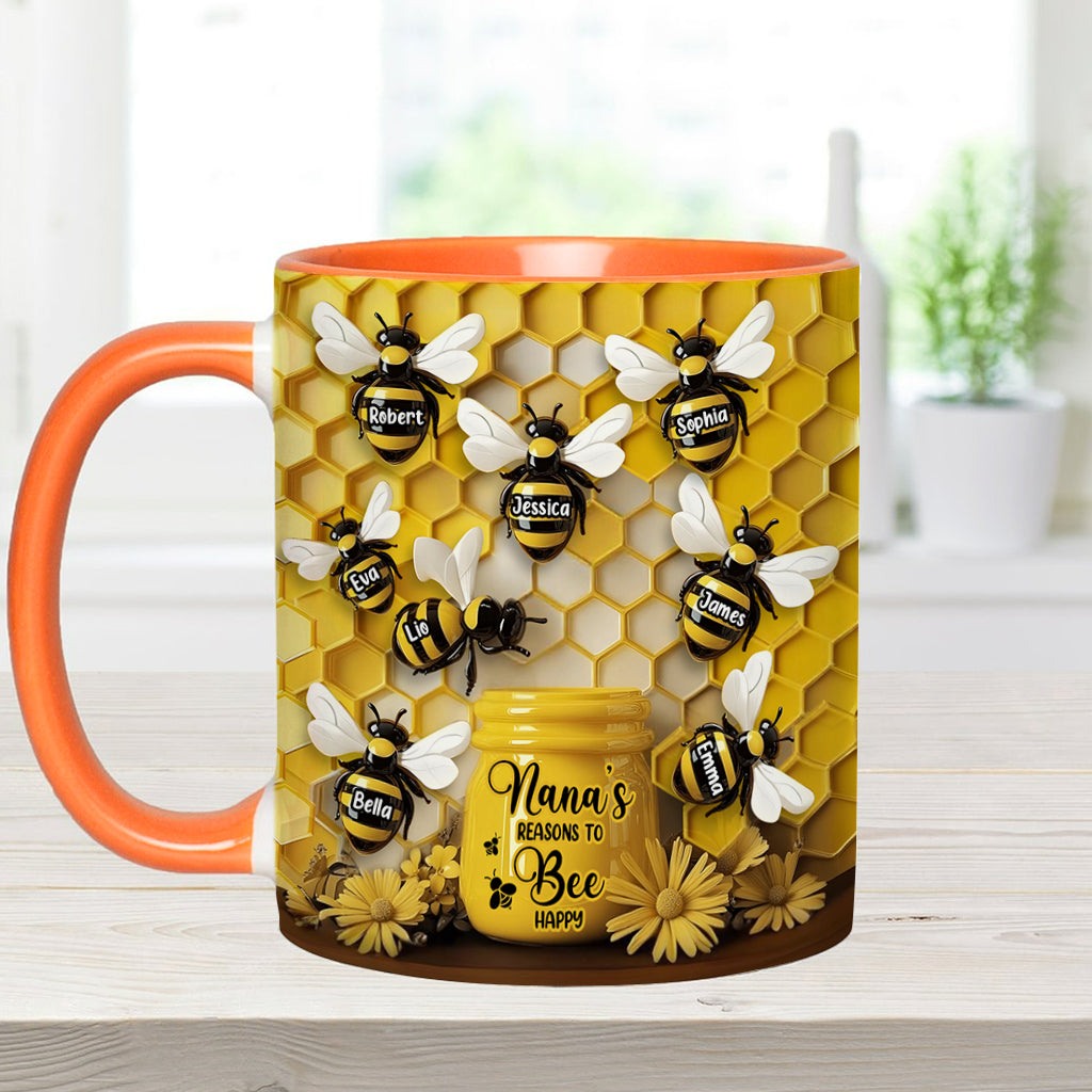 Reasons To Be Happy - Personalized Grandma Accent Mug