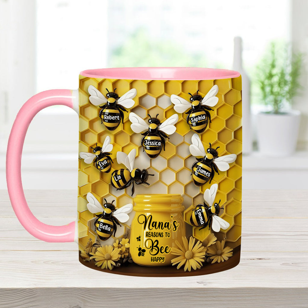Reasons To Be Happy - Personalized Grandma Accent Mug