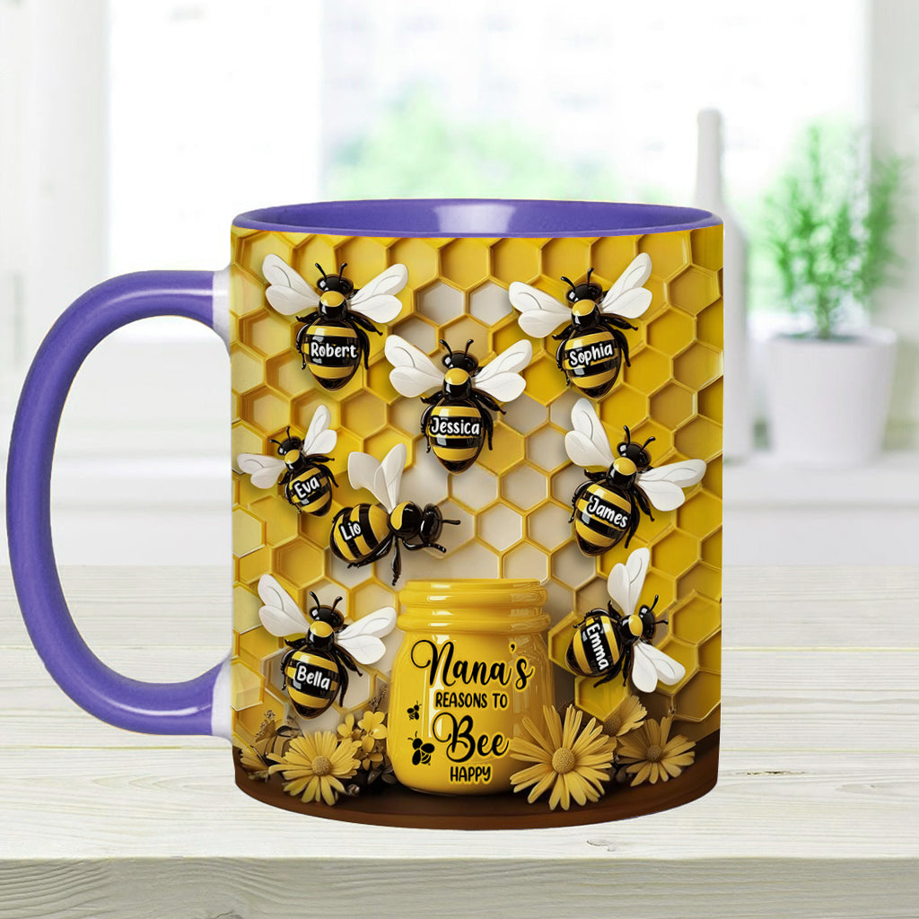 Reasons To Be Happy - Personalized Grandma Accent Mug