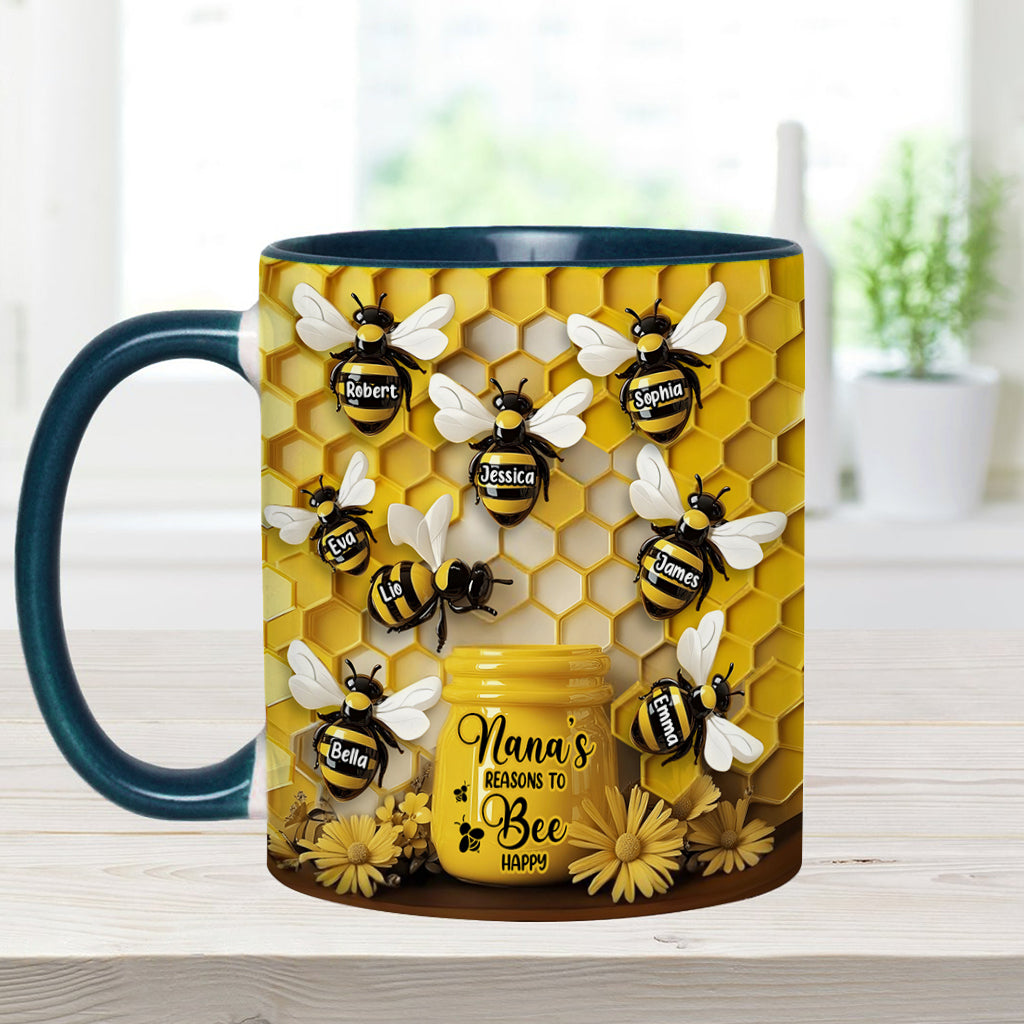 Reasons To Be Happy - Personalized Grandma Accent Mug