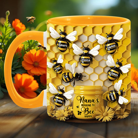 Reasons To Be Happy - Personalized Grandma Accent Mug
