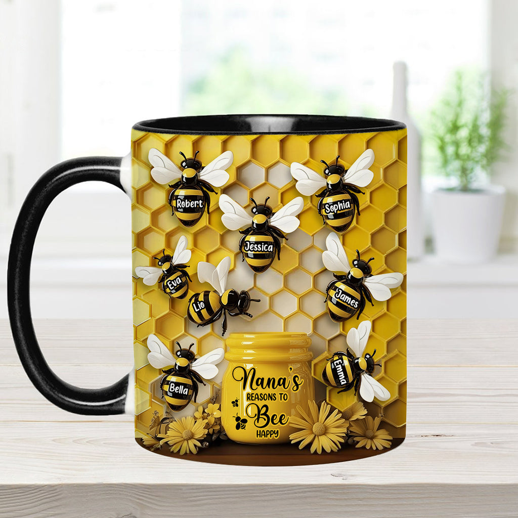 Reasons To Be Happy - Personalized Grandma Accent Mug
