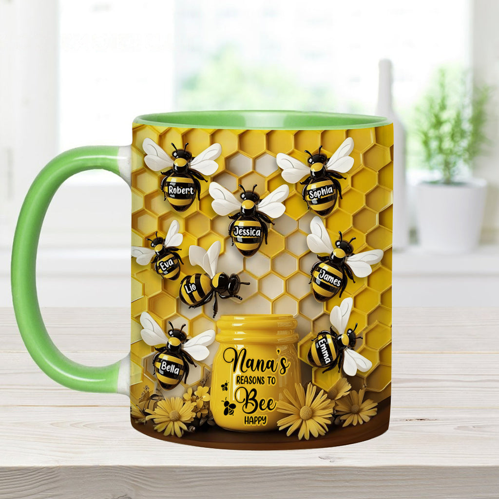 Reasons To Be Happy - Personalized Grandma Accent Mug