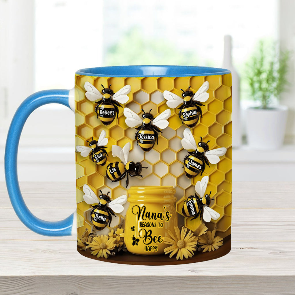 Reasons To Be Happy - Personalized Grandma Accent Mug