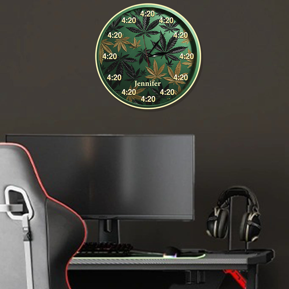 Es ist immer 420 – Personalisierte Weed-LED-Wanduhr
