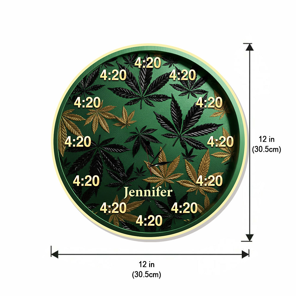 Es ist immer 420 – Personalisierte Weed-LED-Wanduhr