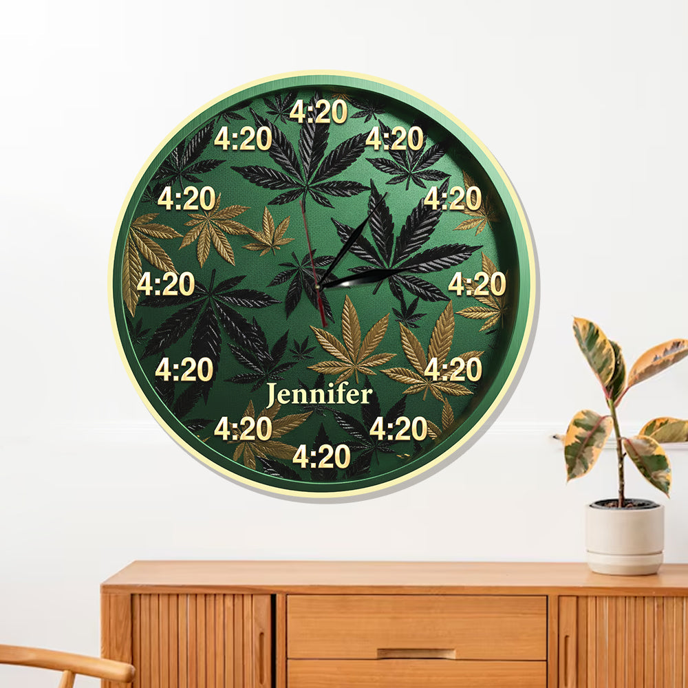 Es ist immer 420 – Personalisierte Weed-LED-Wanduhr