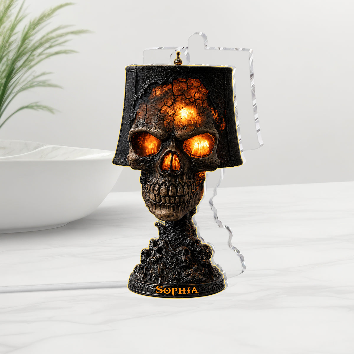 Love Skull - Personalisierte Skull Acryl LED Nachtlicht