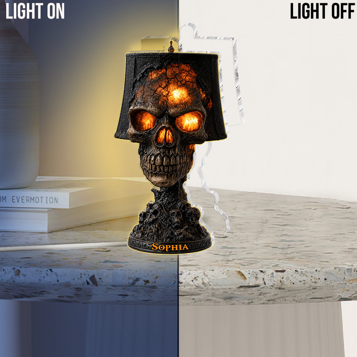 Love Skull - Personalisierte Skull Acryl LED Nachtlicht