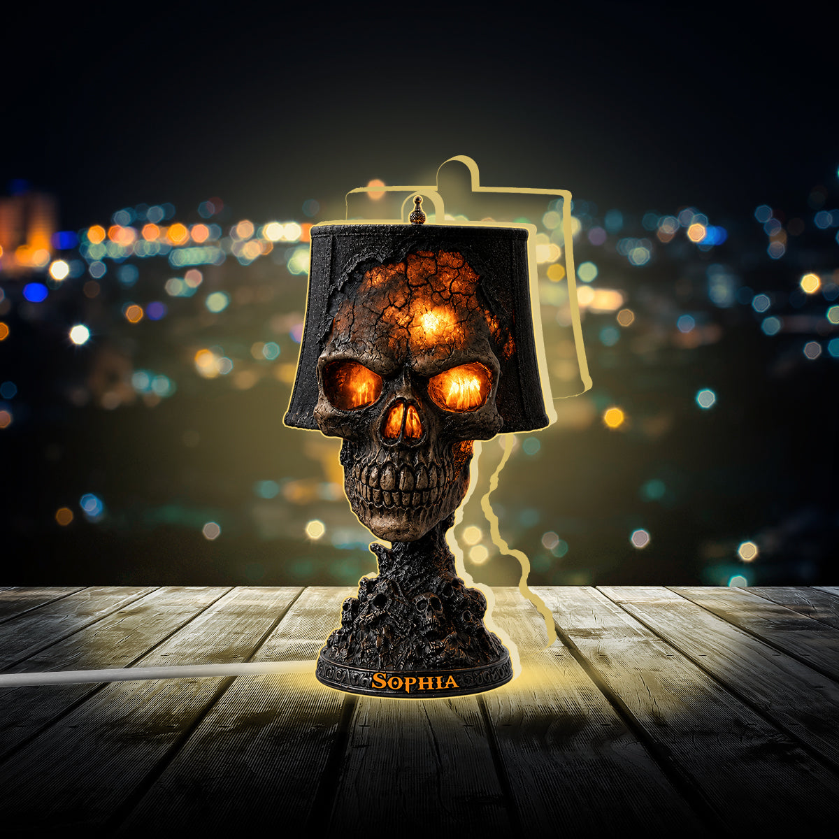Love Skull - Personalisierte Skull Acryl LED Nachtlicht