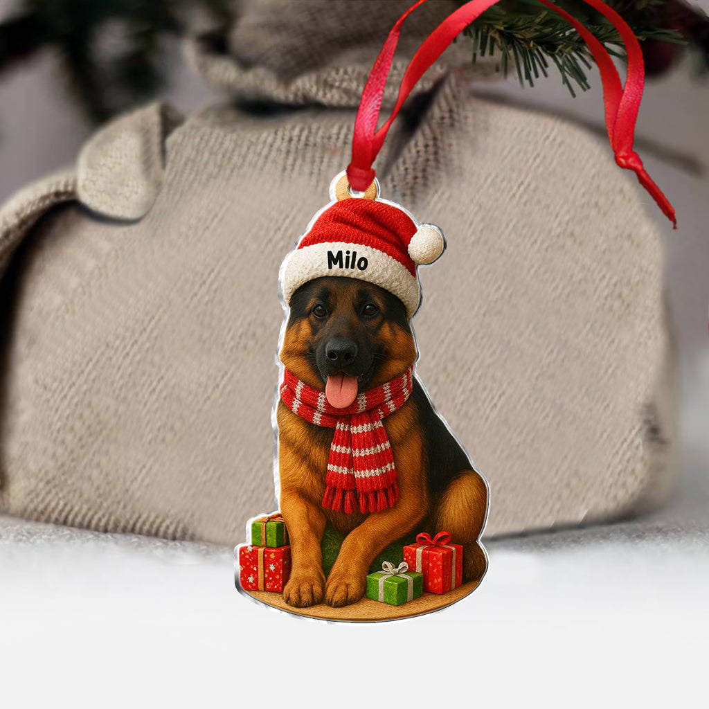 Weihnachtshund – Personalisierter Hunde-Weihnachtsbaumschmuck in individueller Form