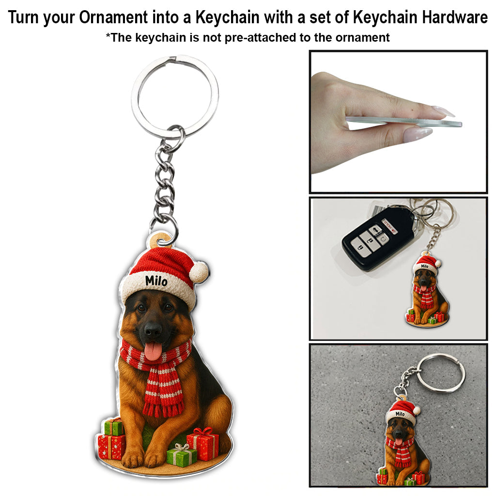 Weihnachtshund – Personalisierter Hunde-Weihnachtsbaumschmuck in individueller Form