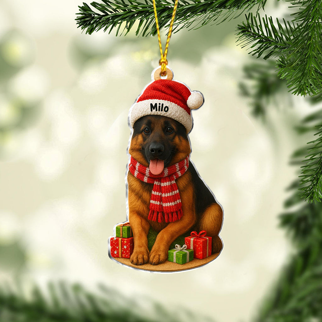 Weihnachtshund – Personalisierter Hunde-Weihnachtsbaumschmuck in individueller Form
