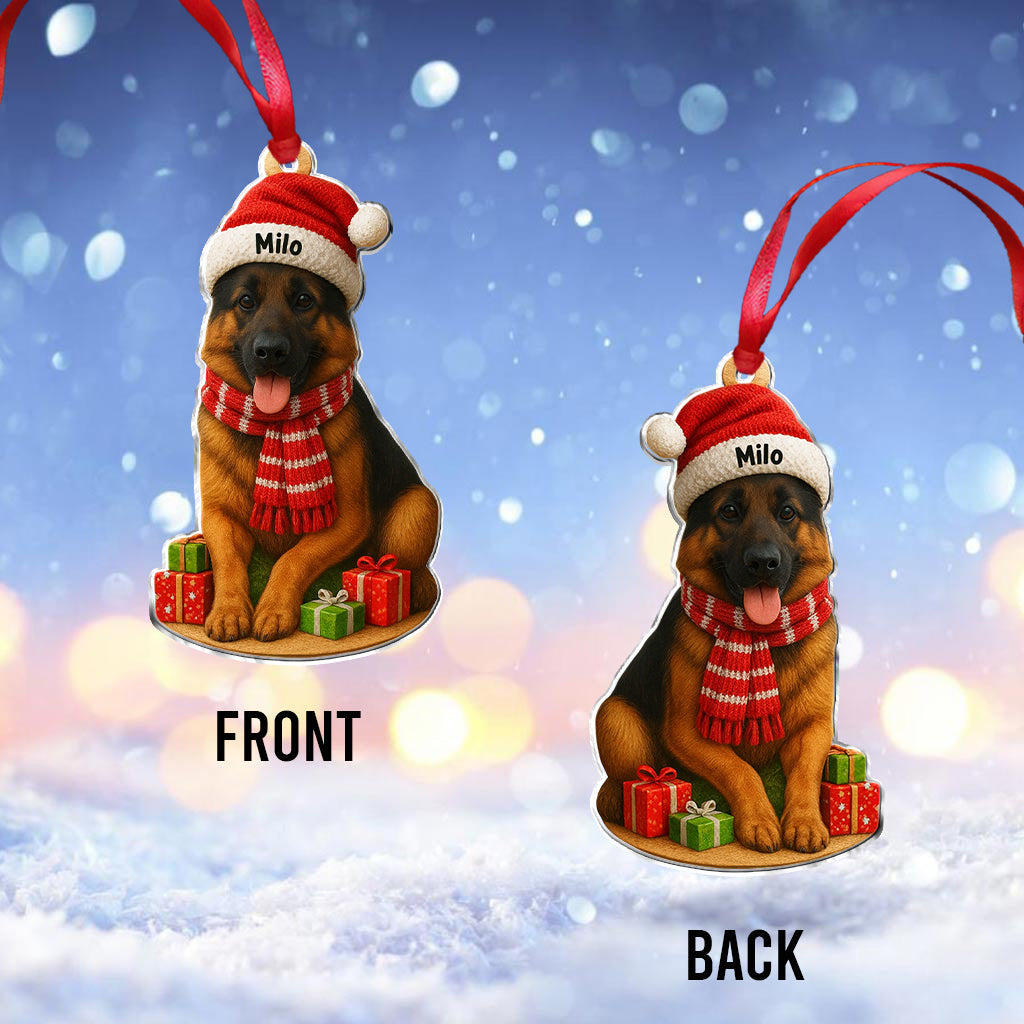 Weihnachtshund – Personalisierter Hunde-Weihnachtsbaumschmuck in individueller Form
