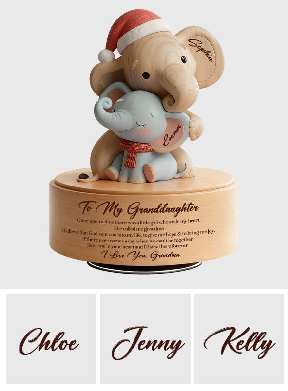 À ma petite-fille - Plaque musicale rotative personnalisée pour grand-mère