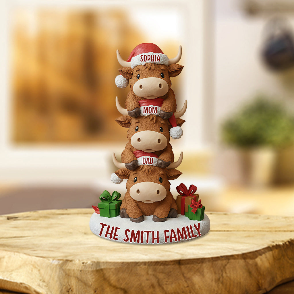 Frohe Weihnachten – Personalisierte Acrylplakette in individueller Familienform