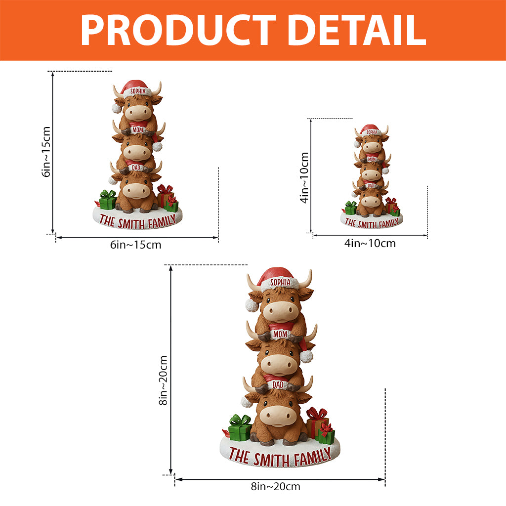 Frohe Weihnachten – Personalisierte Acrylplakette in individueller Familienform